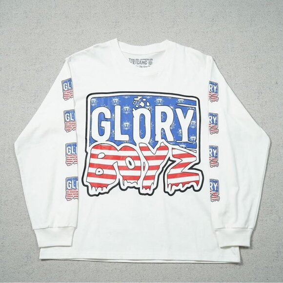 Glo Gang White Round Neck Cotton Long Sleeves - Picture 1 of 6
